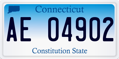 CT license plate AE04902