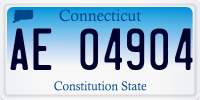 CT license plate AE04904
