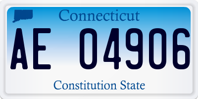 CT license plate AE04906