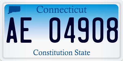 CT license plate AE04908