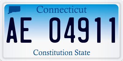 CT license plate AE04911