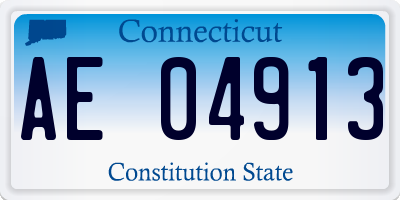 CT license plate AE04913