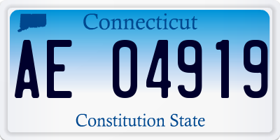 CT license plate AE04919
