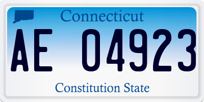CT license plate AE04923