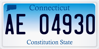 CT license plate AE04930