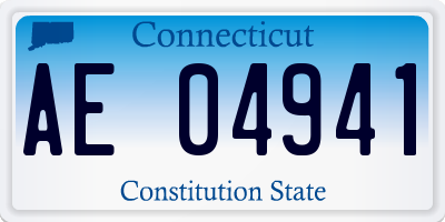 CT license plate AE04941