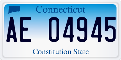 CT license plate AE04945