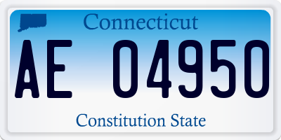 CT license plate AE04950