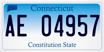 CT license plate AE04957
