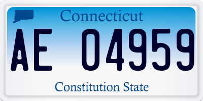 CT license plate AE04959