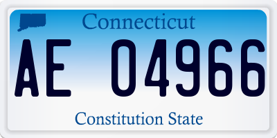 CT license plate AE04966