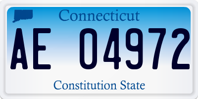 CT license plate AE04972