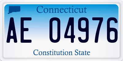 CT license plate AE04976