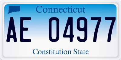 CT license plate AE04977