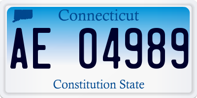 CT license plate AE04989