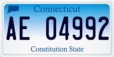 CT license plate AE04992