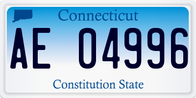 CT license plate AE04996
