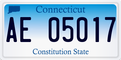 CT license plate AE05017