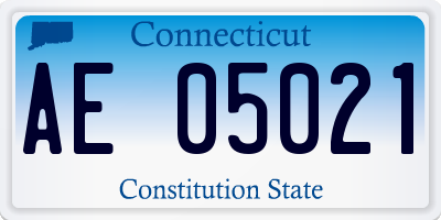 CT license plate AE05021