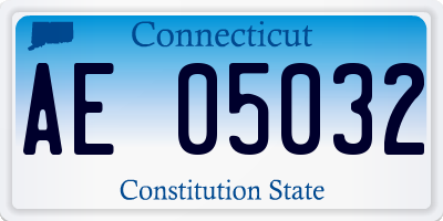 CT license plate AE05032