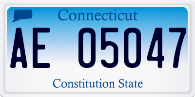 CT license plate AE05047