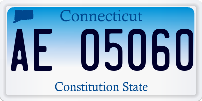 CT license plate AE05060