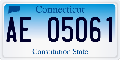 CT license plate AE05061