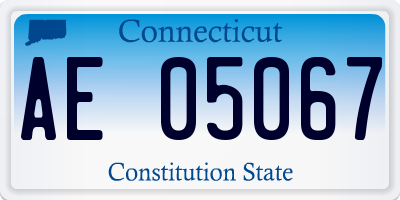 CT license plate AE05067