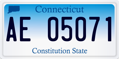 CT license plate AE05071