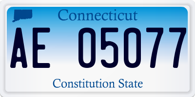 CT license plate AE05077