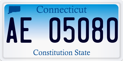 CT license plate AE05080