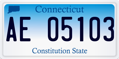 CT license plate AE05103