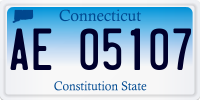 CT license plate AE05107