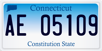 CT license plate AE05109