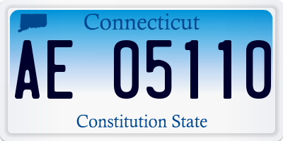 CT license plate AE05110