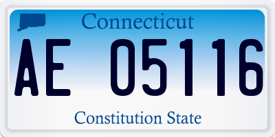 CT license plate AE05116