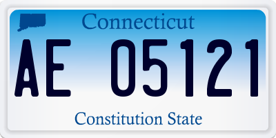 CT license plate AE05121