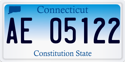 CT license plate AE05122