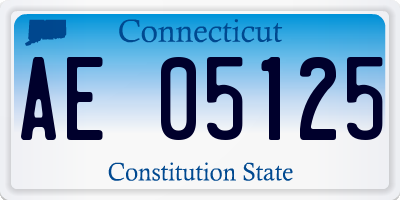 CT license plate AE05125