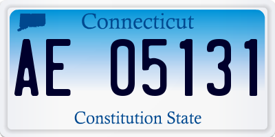 CT license plate AE05131