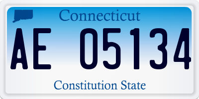 CT license plate AE05134