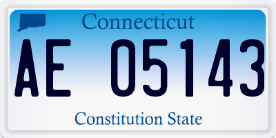 CT license plate AE05143