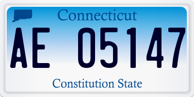 CT license plate AE05147