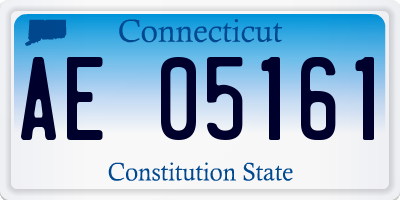 CT license plate AE05161