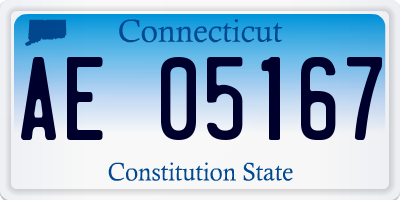 CT license plate AE05167