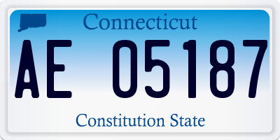 CT license plate AE05187