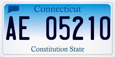 CT license plate AE05210