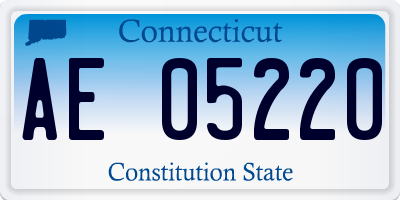 CT license plate AE05220
