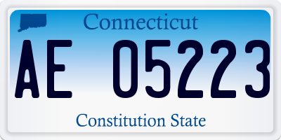 CT license plate AE05223