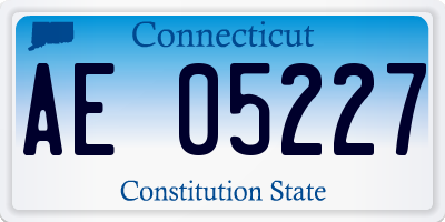 CT license plate AE05227
